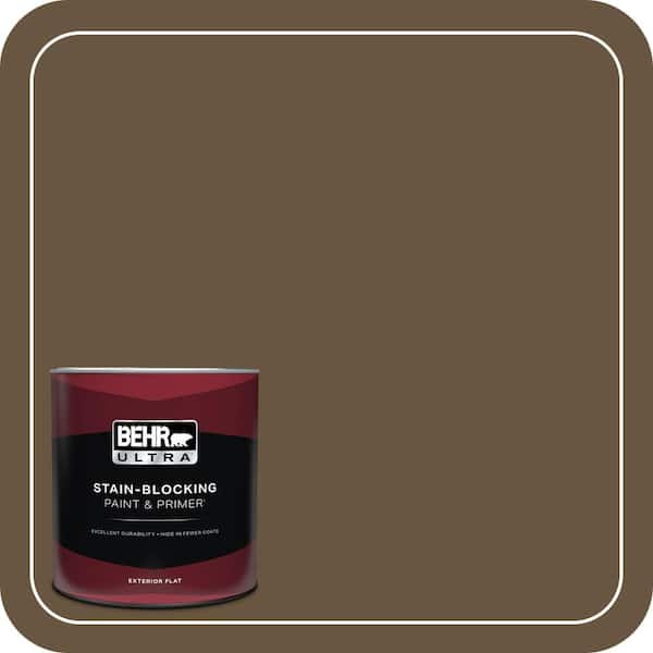 BEHR ULTRA 1 qt. #S-H-700 Burley Wood Flat Exterior Paint & Primer
