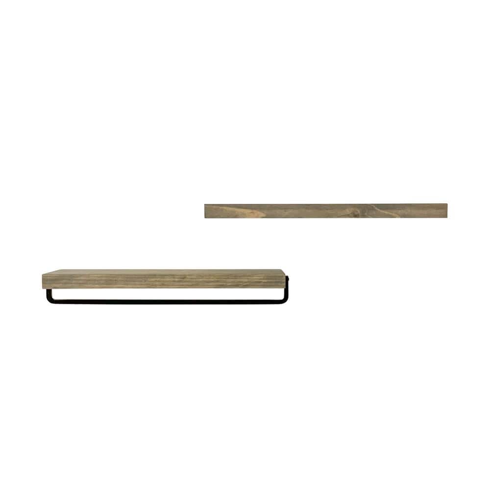 Del Hutson True Float 5.5 in. x 24 in. x 2 in. Gray Pine Floating Decorativ