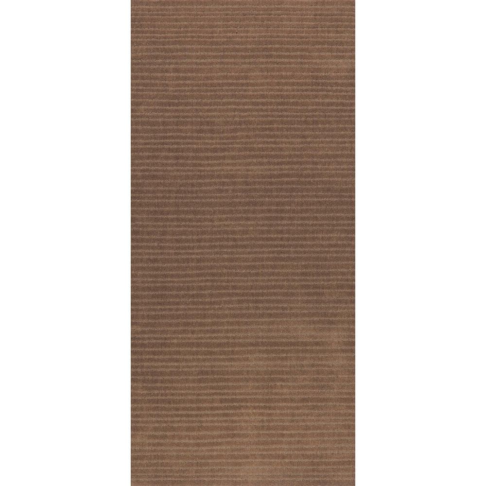 RUGS USA 3 ft. x 8 ft. Dark Brown Southwest Striped Wool Indoor Runner ...