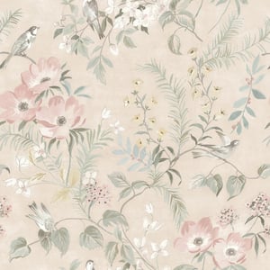 Pink Frederique Blush Bloom Wallpaper Sample