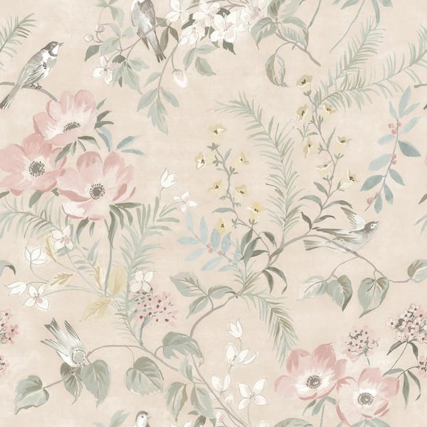 Chesapeake Pink Frederique Blush Bloom Wallpaper Sample