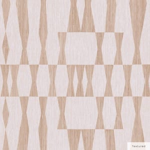 Jute Faux Grasscloth Geo Vinyl Peel and Stick Textured Wallpaper Roll (Covers 28 sq. ft.)