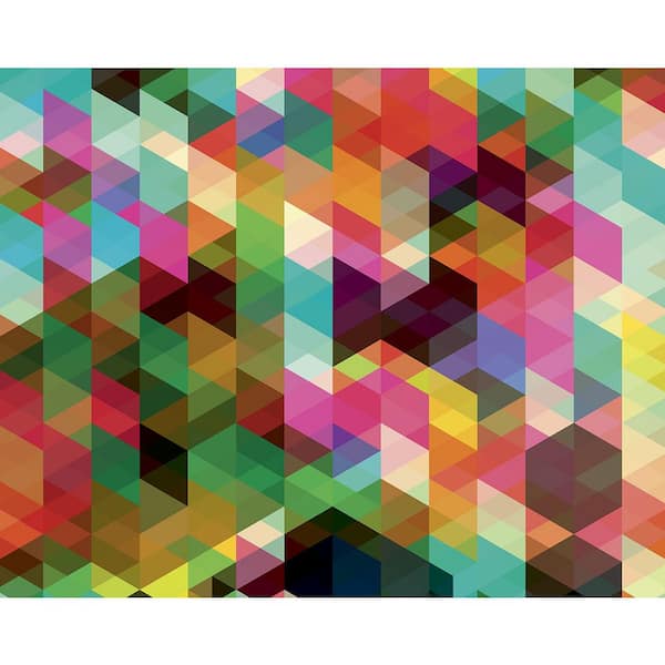 Brewster 118 in. x 98 in. Geometrix Wall Mural