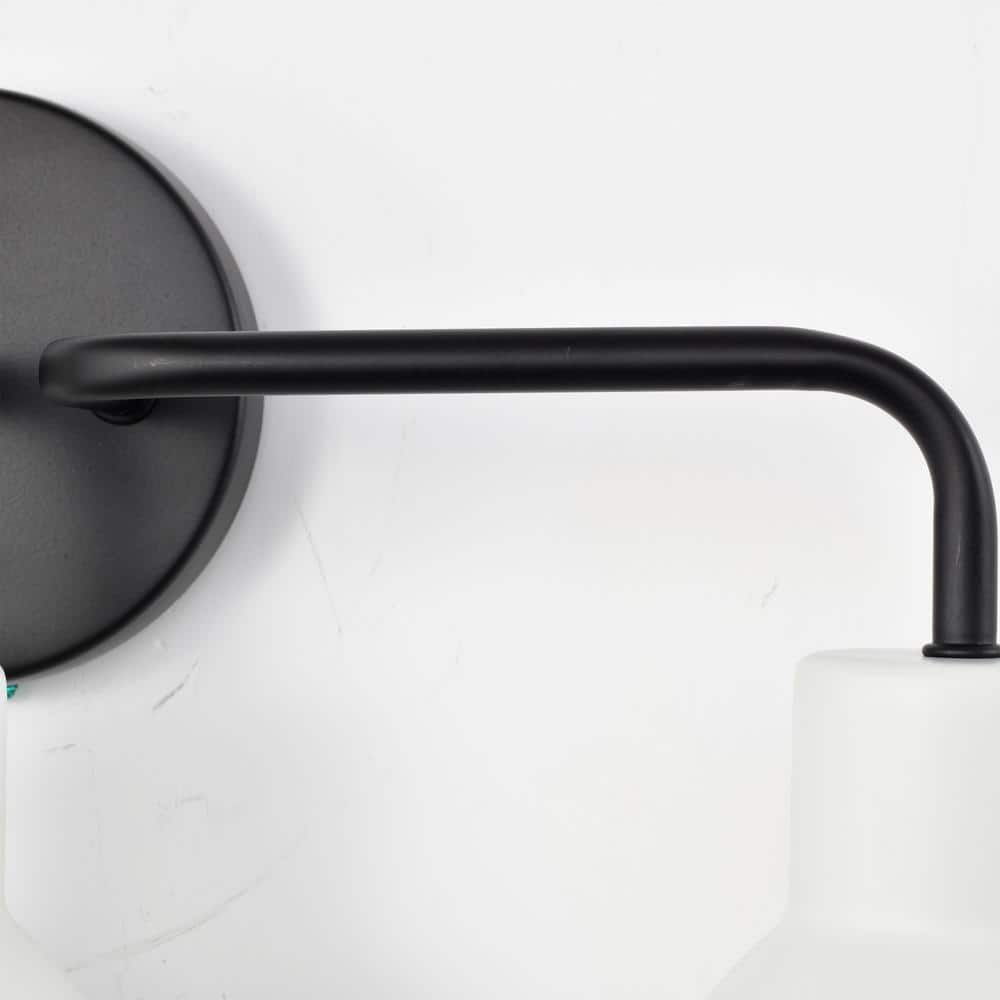 Sloan Matte Black 3-Light Modern Bell Vanity Wall Fixture