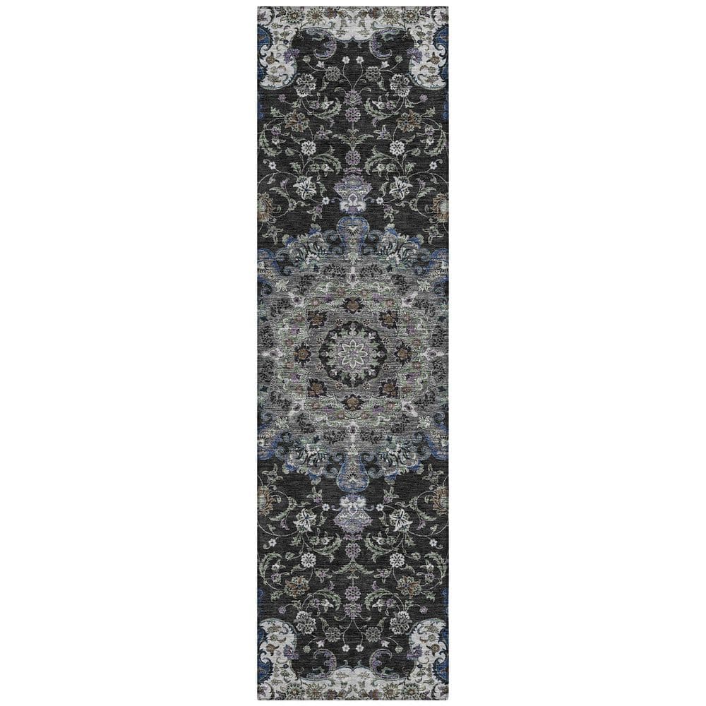 Chantille Machine Washable Indoor/Outdoor Abstract ACN2489 Black 2 ft. x 7 ft. Runner Rug price history on PriceWatchPro
