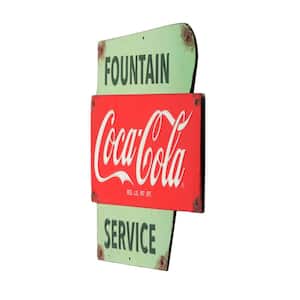 Coca-Cola Service Embossed Tin Sign