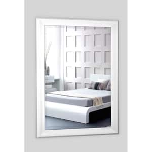 Large Rectangle White Beveled Glass Modern Mirror (40.25 in. H x 28.25 in. W)