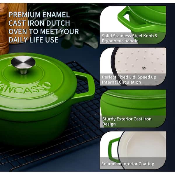 Instant™ Precision 6-quart Dutch Oven, Green Lid