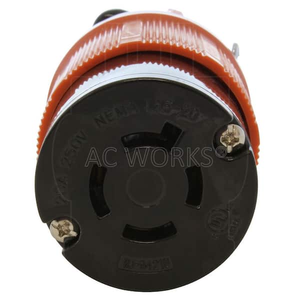 AC WORKS L15-20R 20A 250V 3-Phase 4-Prong Locking Female Connector