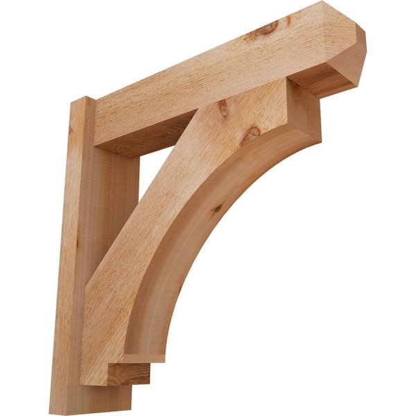 Ekena Millwork 6 in. x 24 in. x 24 in. Imperial Craftsman Rough Sawn Western Red Cedar Outlooker