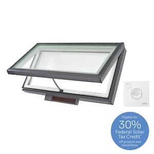 46-1/2 in. x 22-1/2 in. Solar Powered Fresh Air Venting Curb-Mount Skylight with Laminated Low-E3 Glass