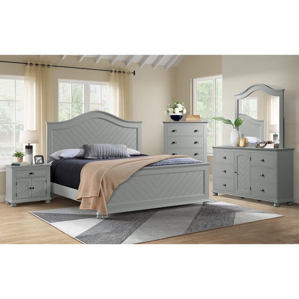 Picket House Furnishings Conaughey Grey 6-Drawer 63 in. Dresser