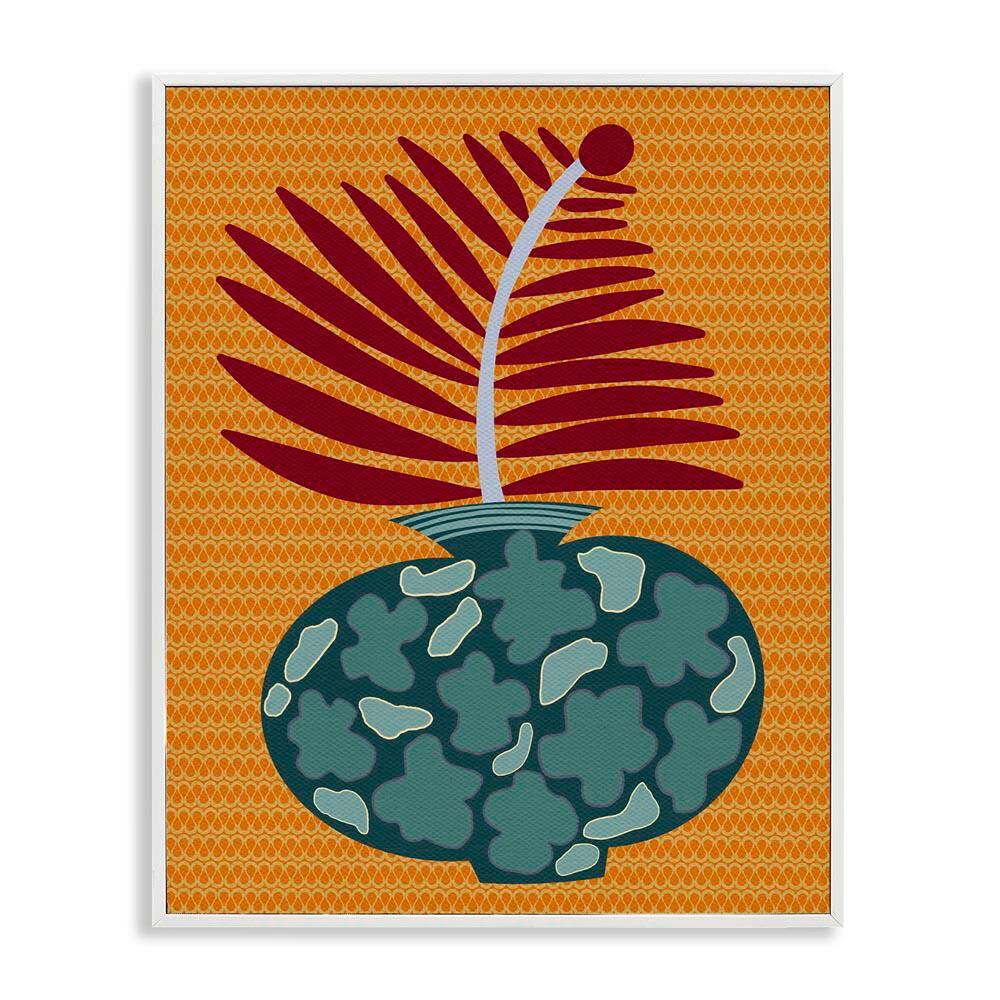 Modern Vase on Yellow by Regina Moore White Framed Nature Giclee Art Print 14 in. x 11 in. price history on PriceWatchPro