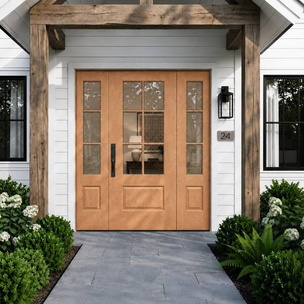 Krosswood Doors Farmhouse 64 in. x 79 in. 6-Lite Left-Hand Inswing