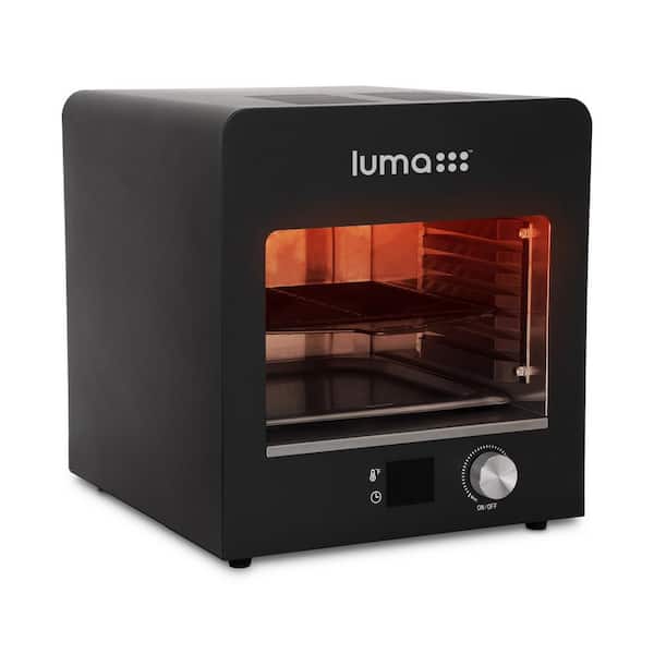 Luma 80 in. Black Housing Smokeless Electric Infrared Indoor Grill with Portable Countertop Oven and Griddle