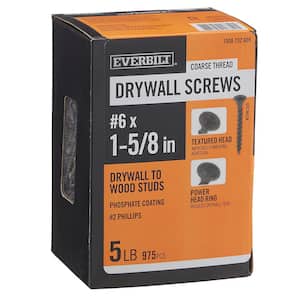 #6 x 1-5/8 in. Phillips Bugle Head Coarse Thread Phosphate Drywall Screw 5 lbs.