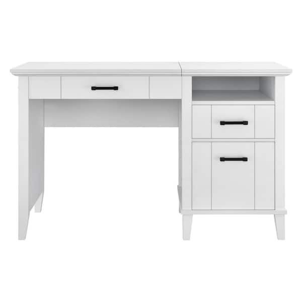 Novogratz Hazelridge 48 in. White LiftTop Desk The Home Depot