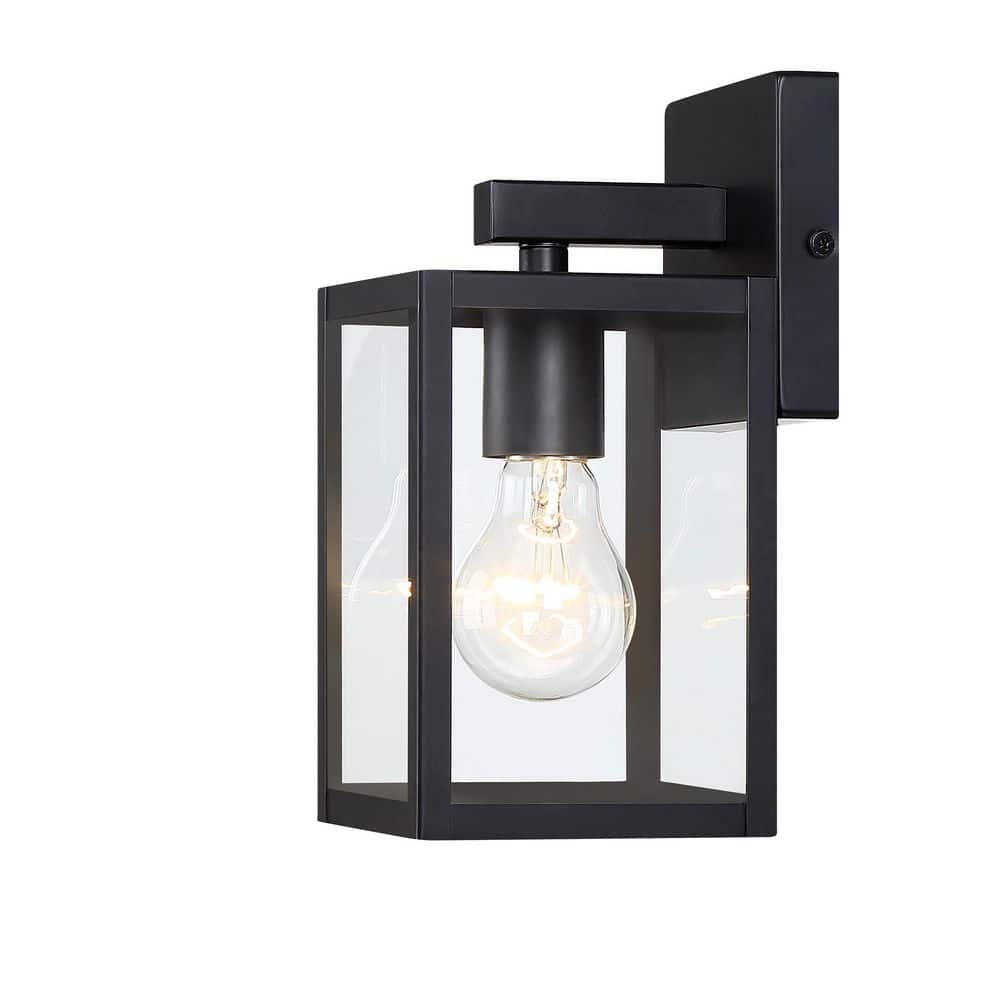 17.62''H Outdoor Light Fixtures Matte Black Large Porch Light for House, Porch, Garage Dusk to Dawn 2-Pack