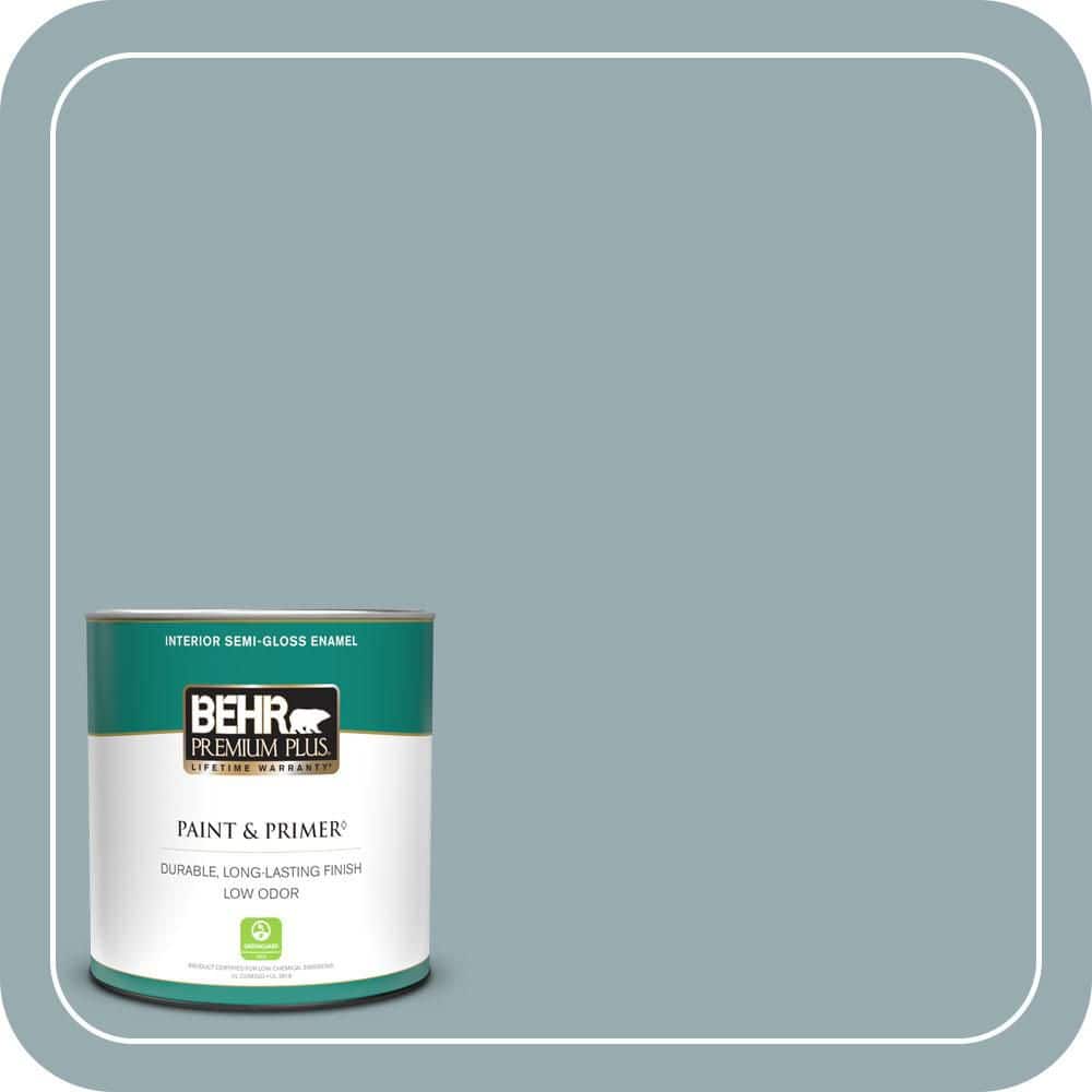 1 qt. #BXC-28 Bucolic Blue Semi-Gloss Enamel Low Odor Interior Paint & Primer price history on PriceWatchPro