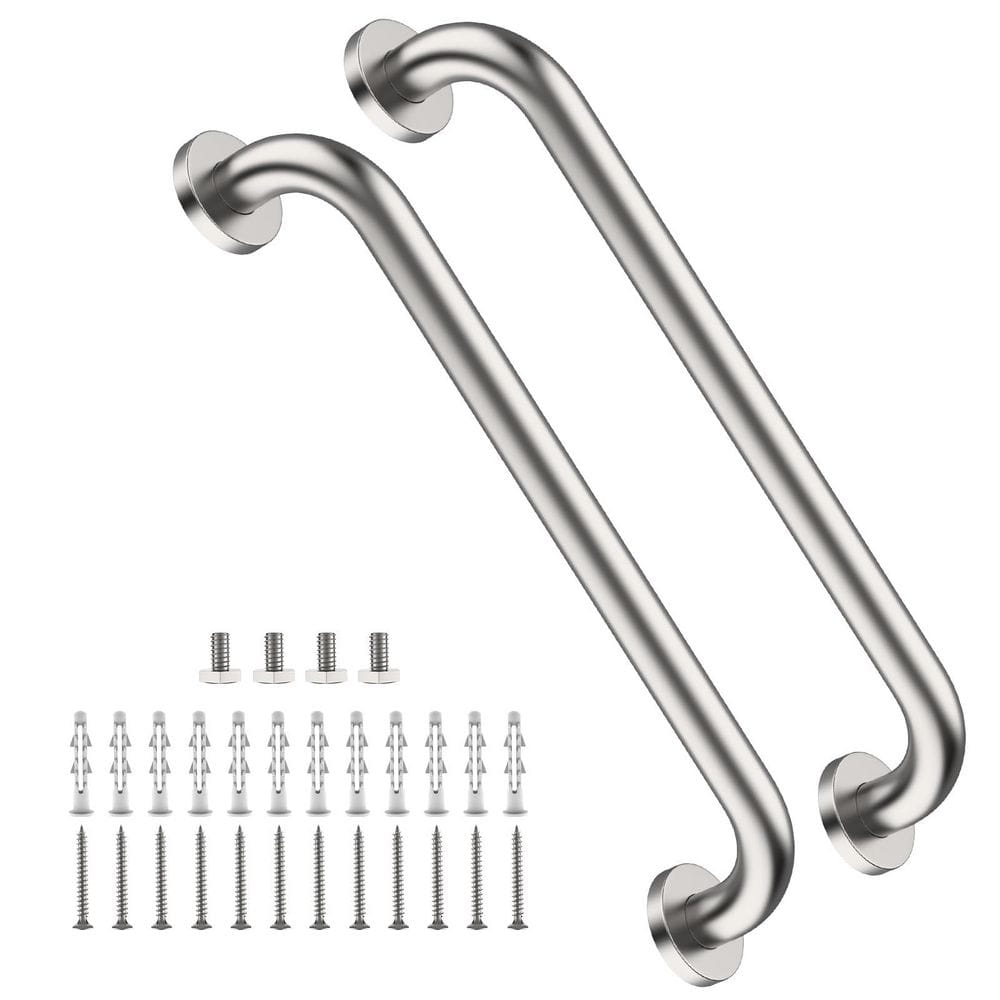 2-Pack 16 Inch Shower Grab Bars, Satin Brushed Nickel Stainless Steel Safety Handrail for Bathroom price history on PriceWatchPro