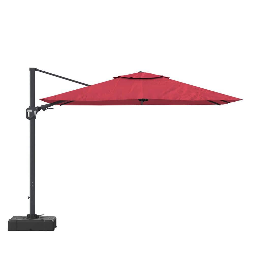 11 ft. Square Cantilever Patio Umbrella in Red (with Base) price history on PriceWatchPro
