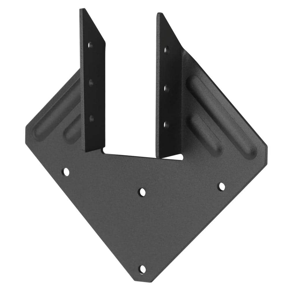 20 Pcs 5.375 in.13 Gauge Black Hurricane Tie, Powder Coating Joist Hangers 