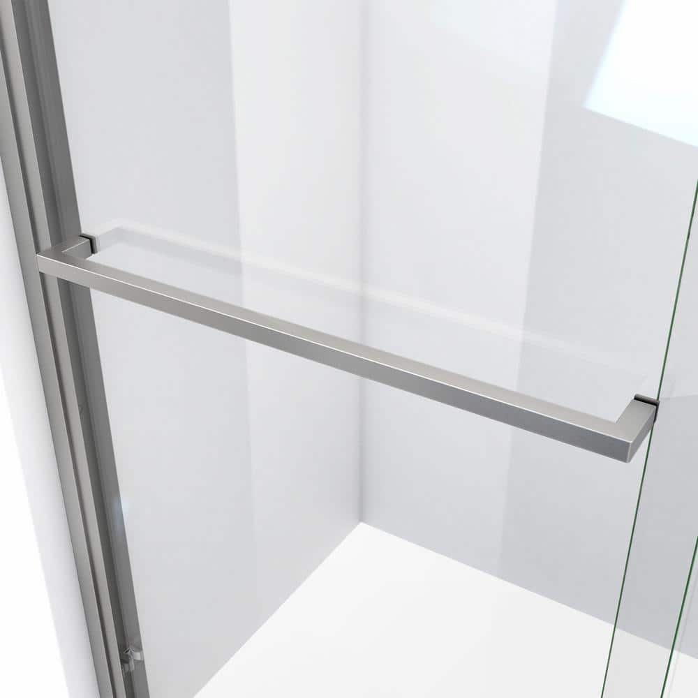 Duet Plus 60" Brushed Nickel Semi-Frameless Sliding Shower Door