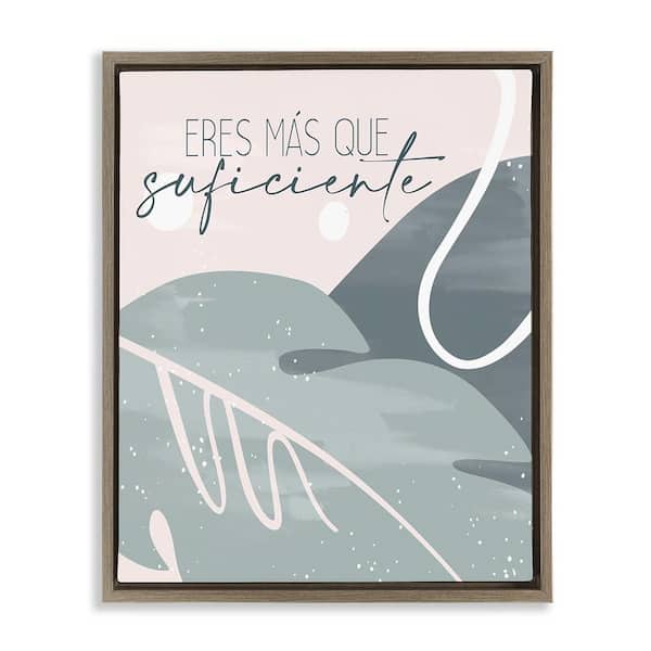 Stupell Industries You Are Enough by Kim Allen Brown Floater Frame Typography Graphic Art Print 21 in. x 17 in.