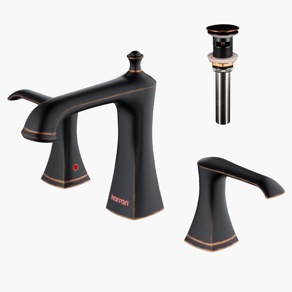 Karran Woodburn Timeless Bronze 2-Handle Widespread Bathroom Faucet