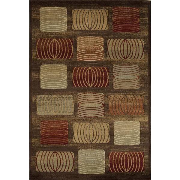 Rugs America Clary Wrangler Brown 3 ft. 11 in. x 5 ft. 3 in. Rectangular Area Rug