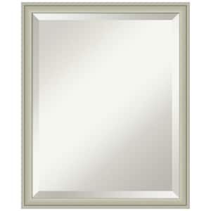 Florence Silver 17.75 in. x 21.75 in. Beveled Casual Rectangle Framed Wall Mirror in Silver
