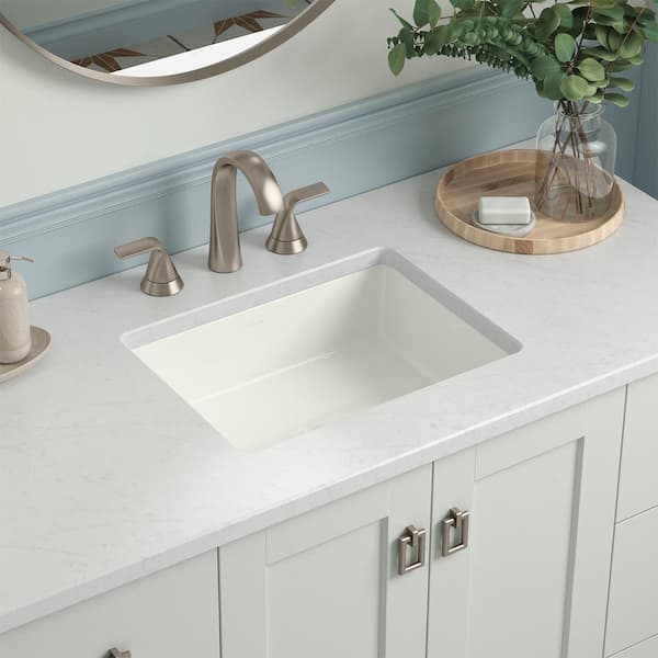 Cursiva 20 in. Rectangular Vitreous China Undermount Bathroom Sink in Dune (Beige)