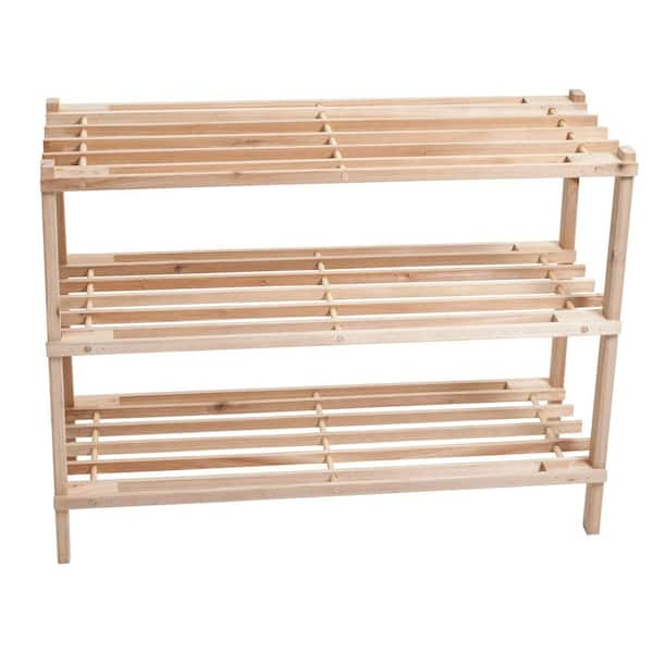 wooden shoe rack home depot