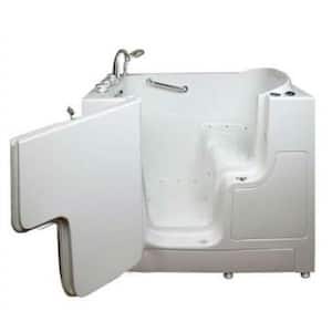 Avora Bath 52 in. x 30 in. Transfer Air Bath Walk-In Bathtub in White with Wet and Dry Vibration Jets, Left Drain