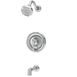 Braston HydroMersion Single Handle Tub and Shower Faucet Trim Kit in Polished Chrome 1.5 GPM (Valve Not Included)