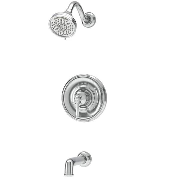 Symmons Braston HydroMersion Single Handle Tub and Shower Faucet Trim Kit in Polished Chrome 1.5 GPM (Valve Not Included)