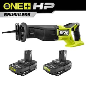 ONE+ HP 18V Brushless Cordless Reciprocating Saw with FREE 2.0 Ah Battery (2-Pack)