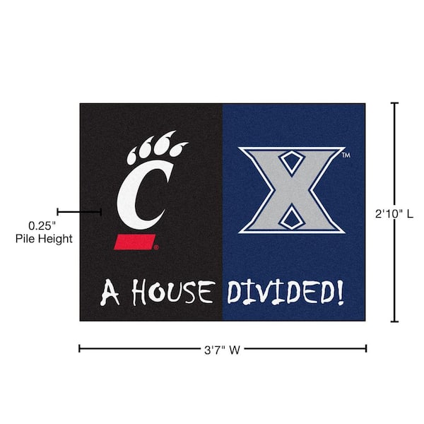 FANMATS Xavier / Cincinnati House Divided Mat