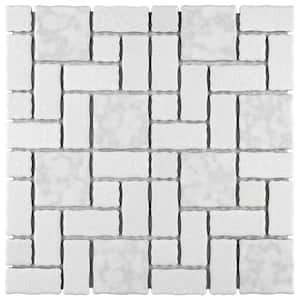 Academy White 11-3/4 in. x 11-3/4 in. Porcelain Mosaic Tile (9.8 sq. ft./Case)