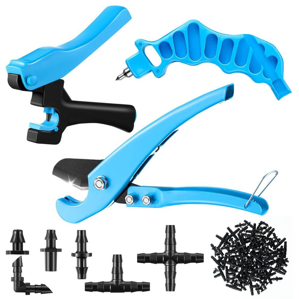 "Irrigation Drip Tools with Barbed Connectors, Drip System Punch Tool for 1/4"" Fitting, 16 20 25mm PE Pipe & Emitter" price history on PriceWatchPro