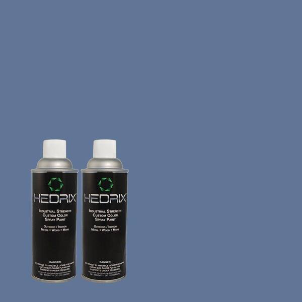 Hedrix 11 oz. Match of PMD-23 Cobalt Flame Semi-Gloss Custom Spray Paint (2-Pack)