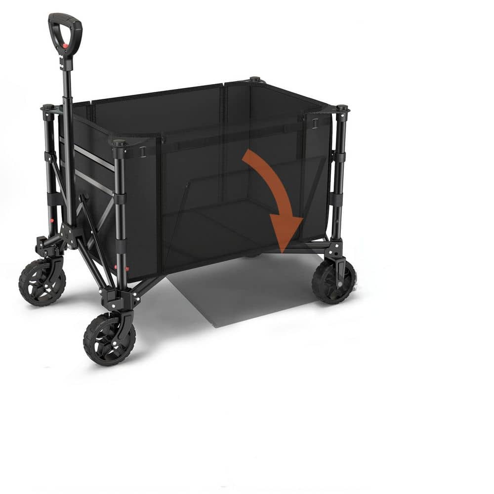 4.3 cu. ft. Steel Garden Cart, 3-in-1 Foldable and Convertible to Bench-for Beach, Garden, Black price history on PriceWatchPro