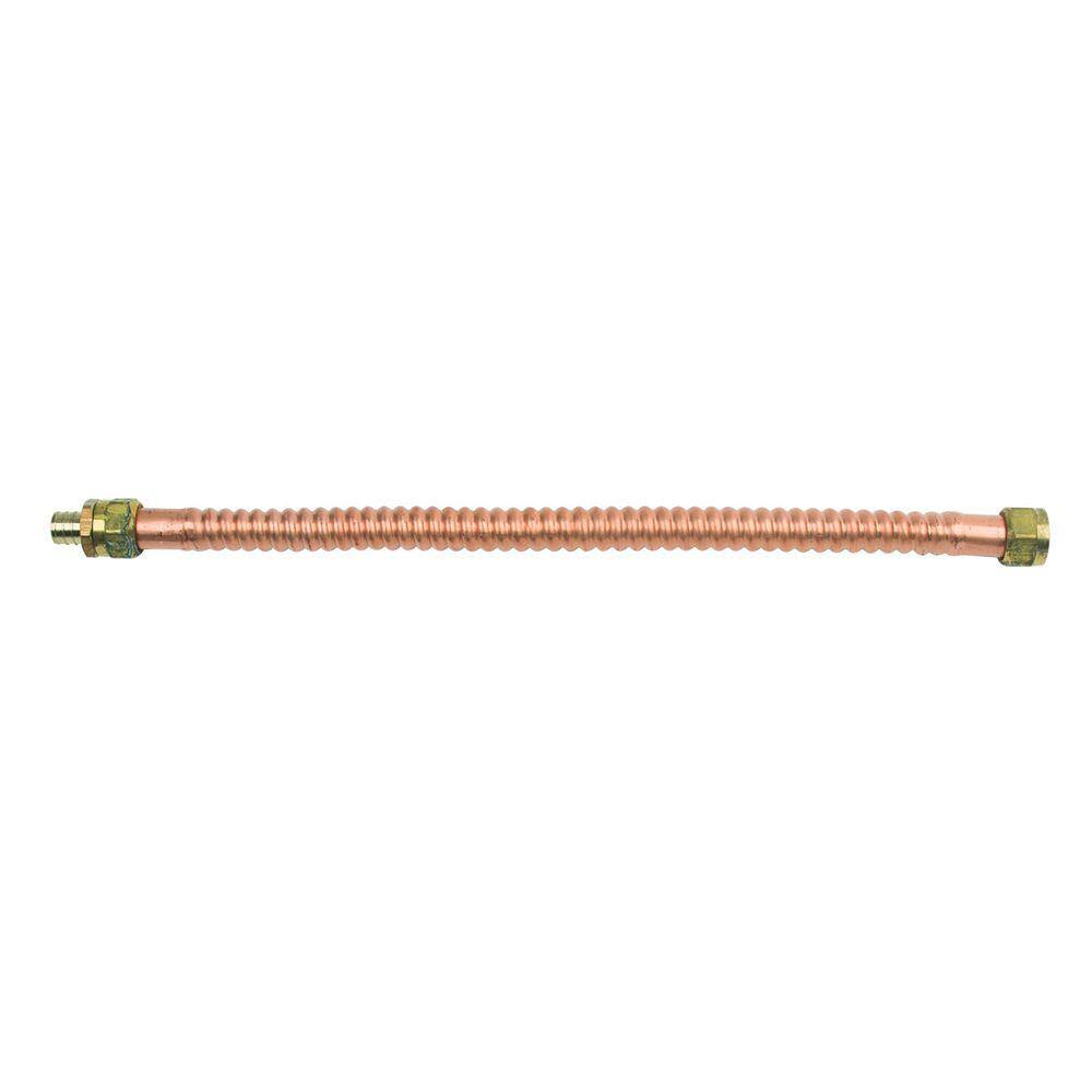 BrassCraft 3/4 in. FIP x 3/4 in. PEX Barb x 18 in. Copper Water Heater  Connector (7/8 in. O.D.) WB07-18 - The Home Depot