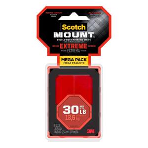 Scotch 1 in. x 3 in. Extremely Strong Mounting Strips Megapack (48-Pack)