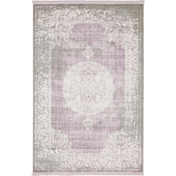 New Classical Olwen Purple 4' 0 x 6' 0 Area Rug