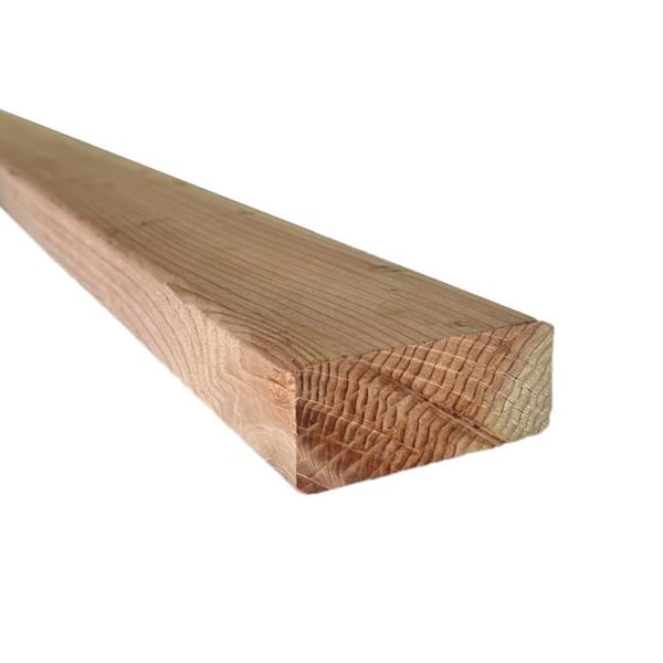 Redwood Empire 2 in. x 4 in. x 6 ft. Redwood B Grade Decking Board