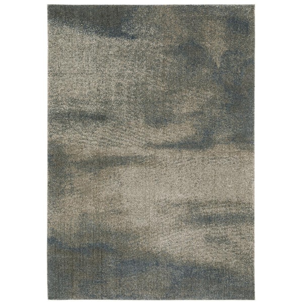 AVERLEY HOME Apex Beige Doormat 3 ft. x 5 ft. Distressed Ombre Abstract Polyester Indoor Area Rug
