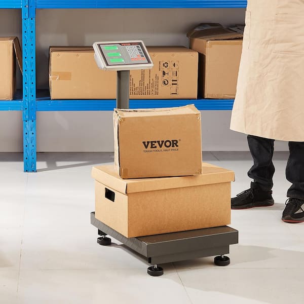 Computing Digital Platform Scale 660 lbs. Load Stainless Steel Digital Scale High-Definition Display for Boxes, Luggages