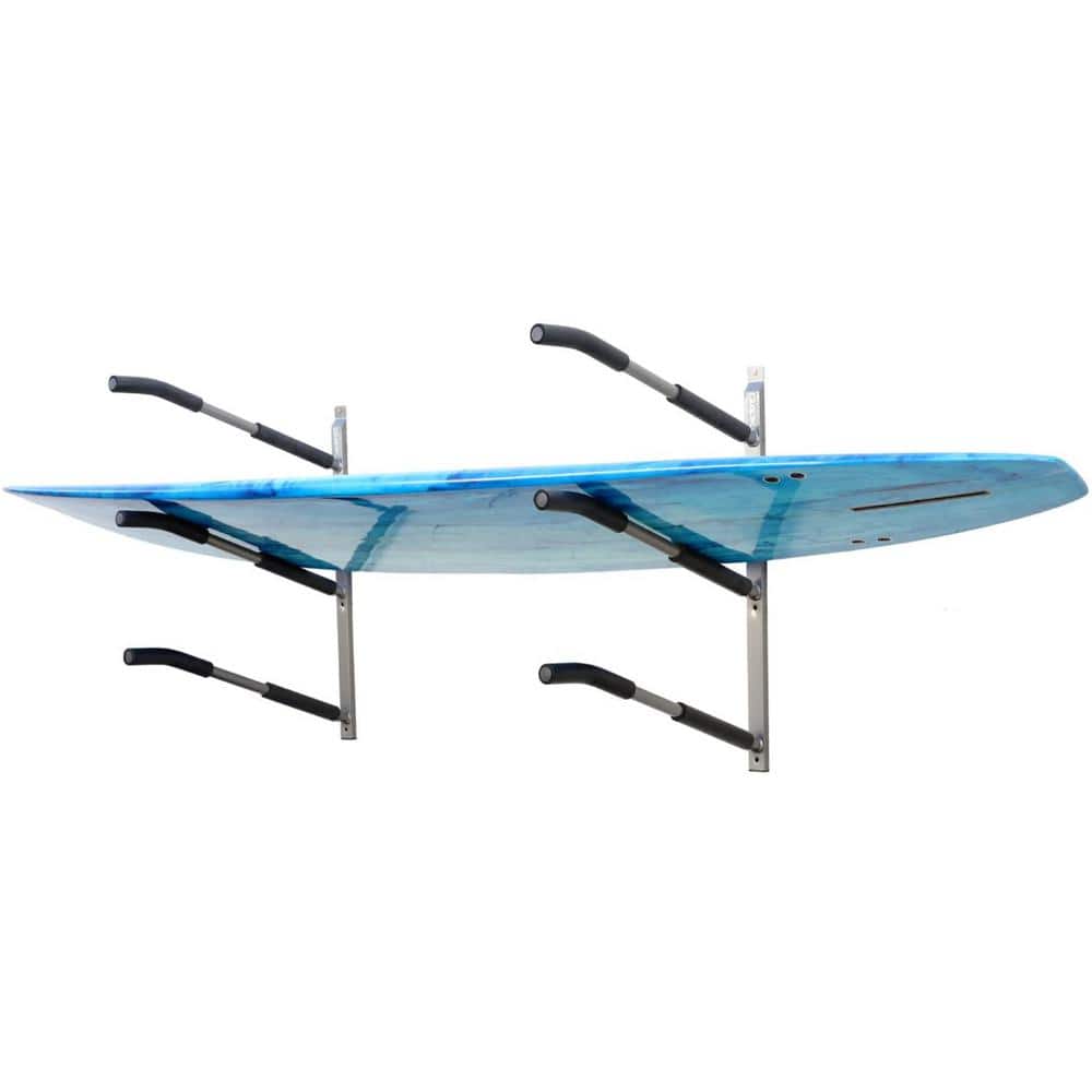 Black Metal Wall Mounted Adjustable Triple Kayak Rack