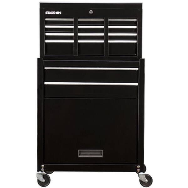 Stack-On 26 in. 6-Drawer Tool Chest Cabinet Combo in Black